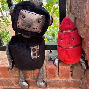 Jellycat Intergalactic Bundle of 2 Cosmopop Rocket & Jellybot Robot Big Retired